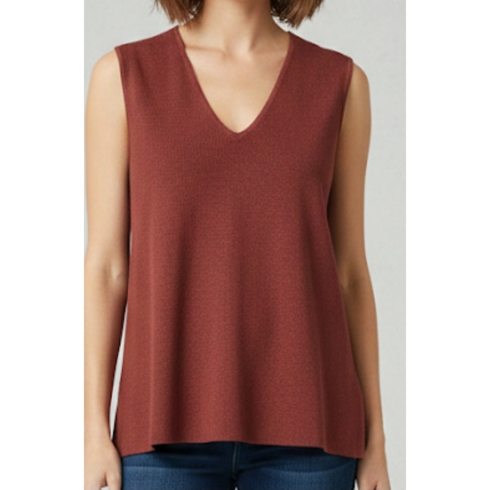 Marled Reunited Clothing Women's Sweater Tank Top Madden Brown Size Medium